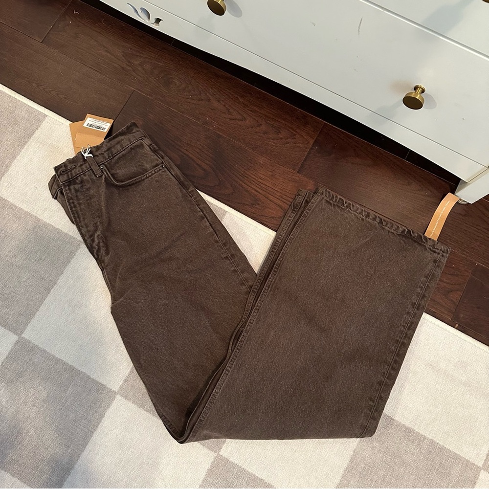 Reformation Cary High Rise Slouchy Wide Leg Jeans, vintage espresso